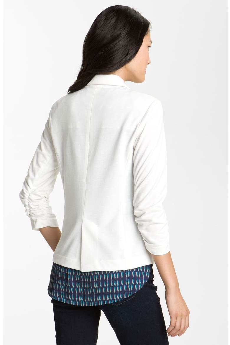 Ruched Sleeve Jacket, Alternate, color, IVORY