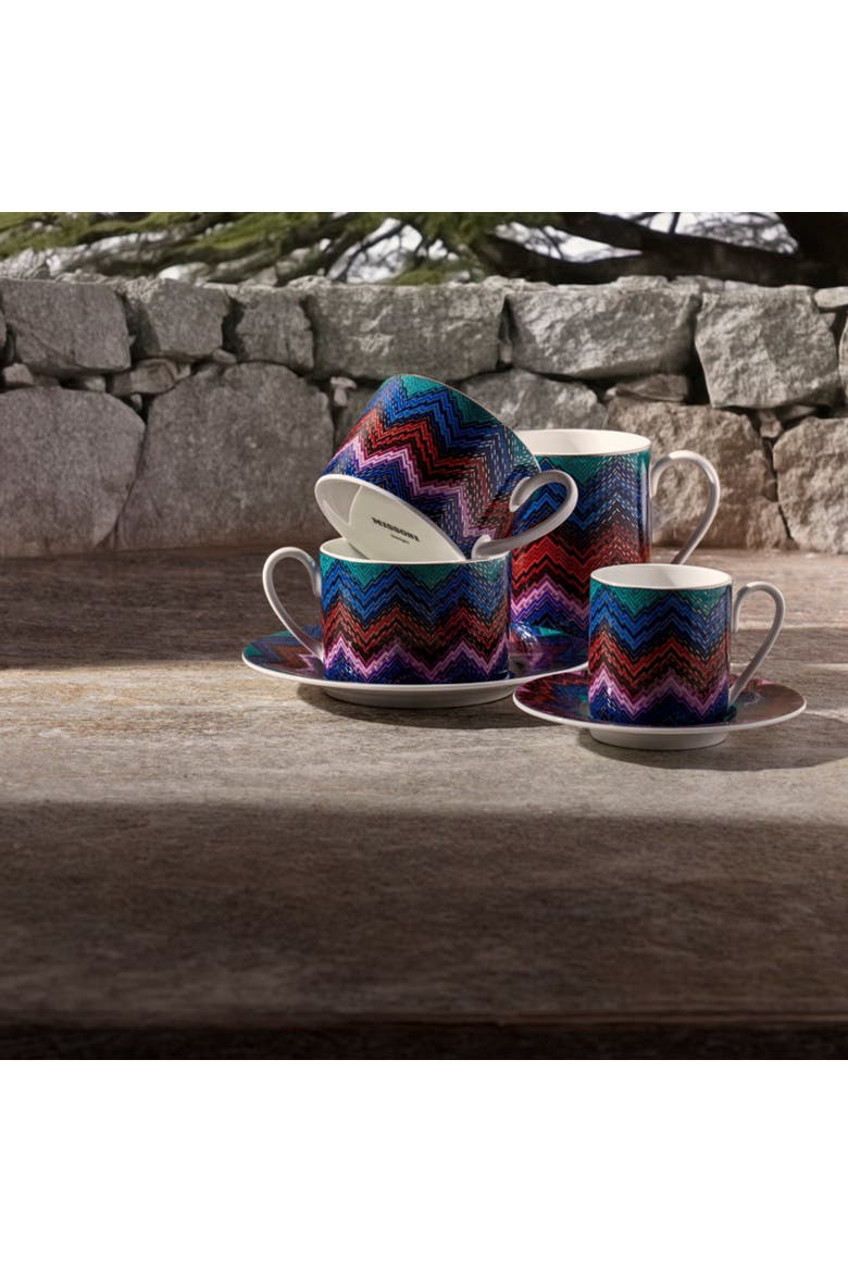 Tea Cup & Saucer Set Of 2 In Luxury Box, Alternate, color, Multicolor 1