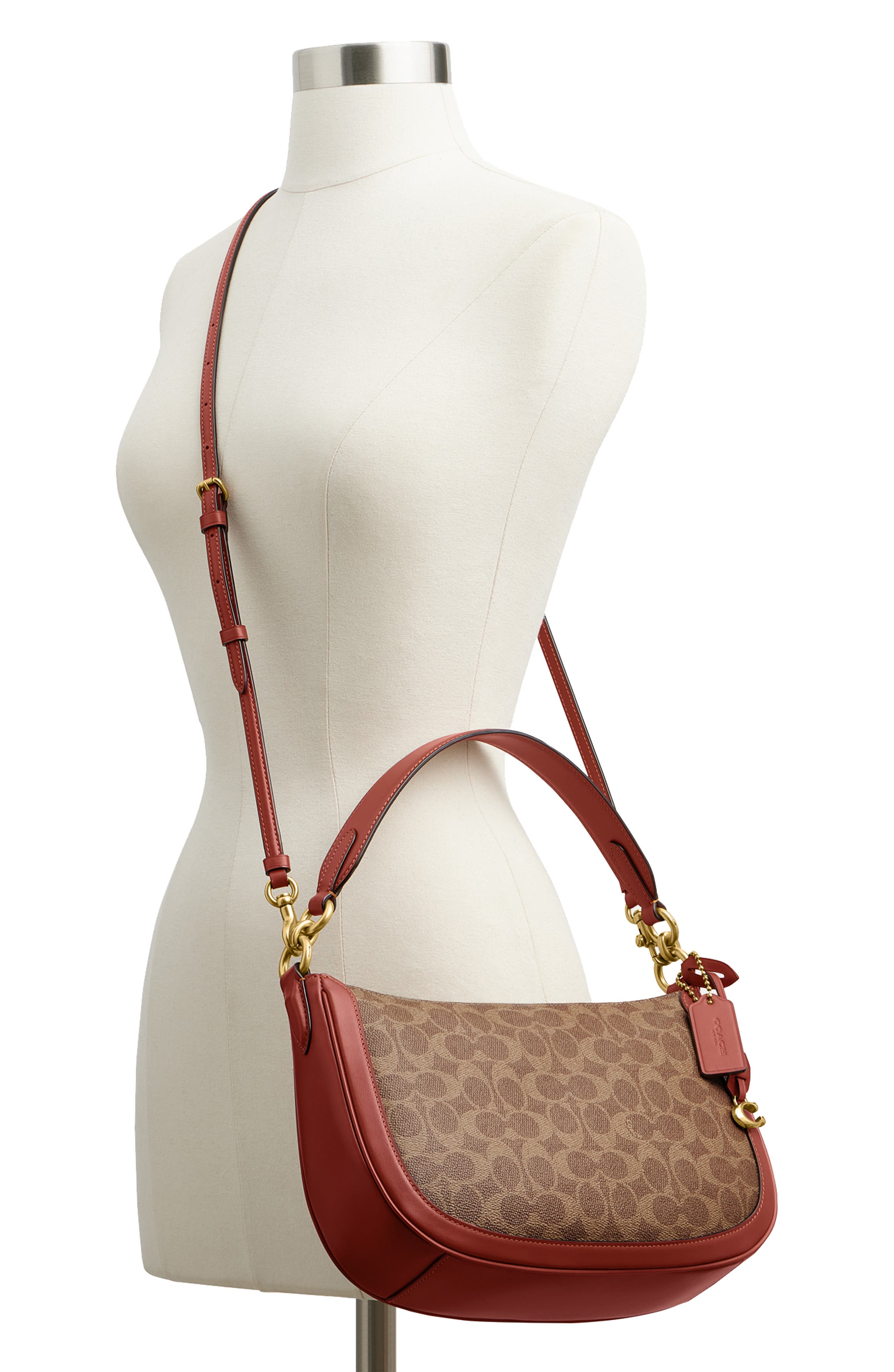 Signature Coated Canvas Crossbody Bag (Nordstrom Exclusive), Alternate, color, TAN/ SIG