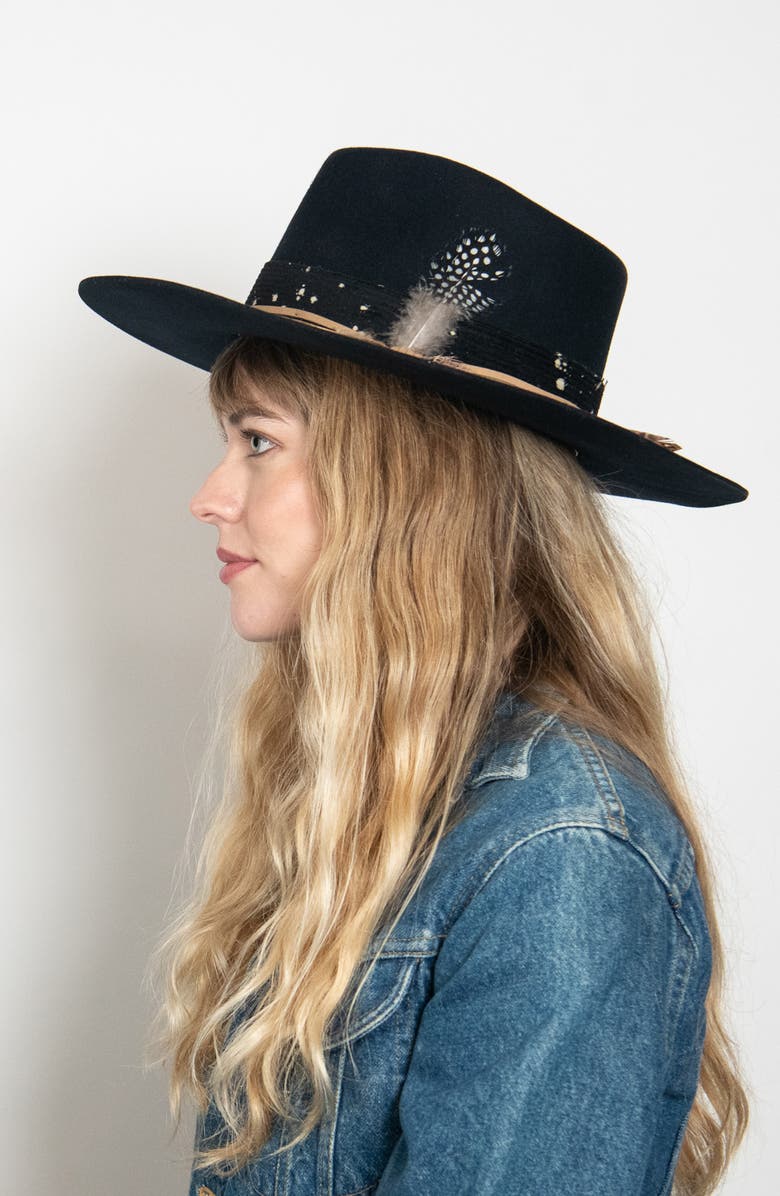 Wyeth Cashmere Rancher Hat, Alternate, color, Midnight