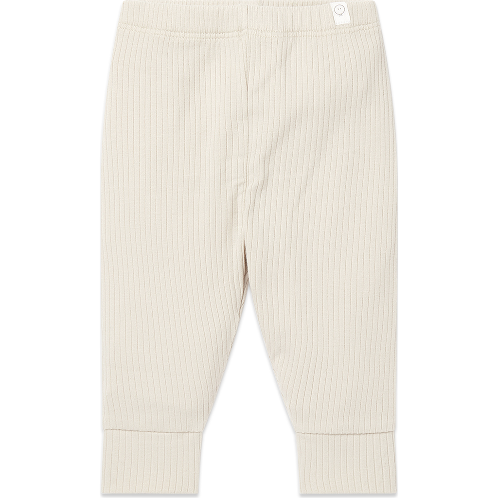 Mori Kids' Ribbed Leggings In Neutral