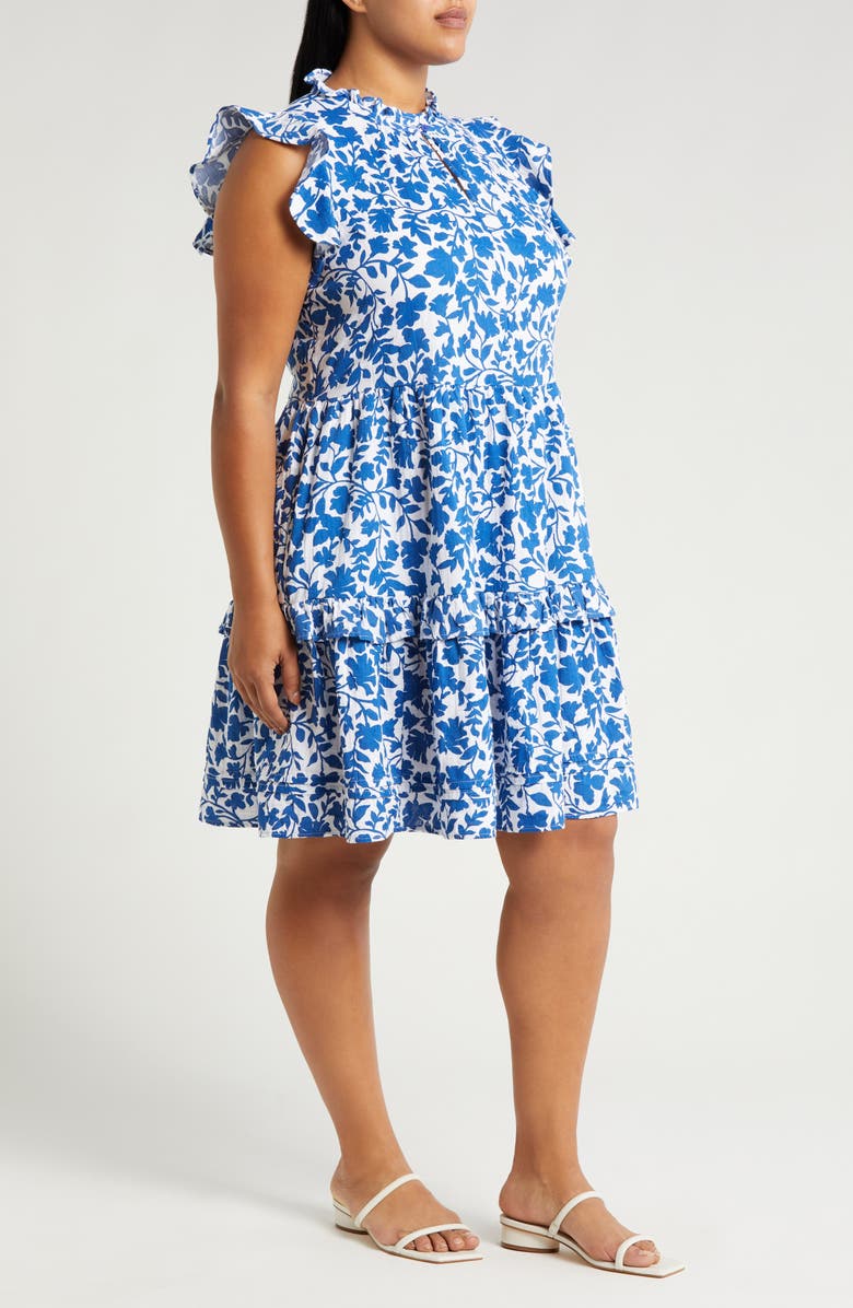 Caslon<sup
®</sup
 Floral Ruffle Gauze Dress, Alternate, color, 