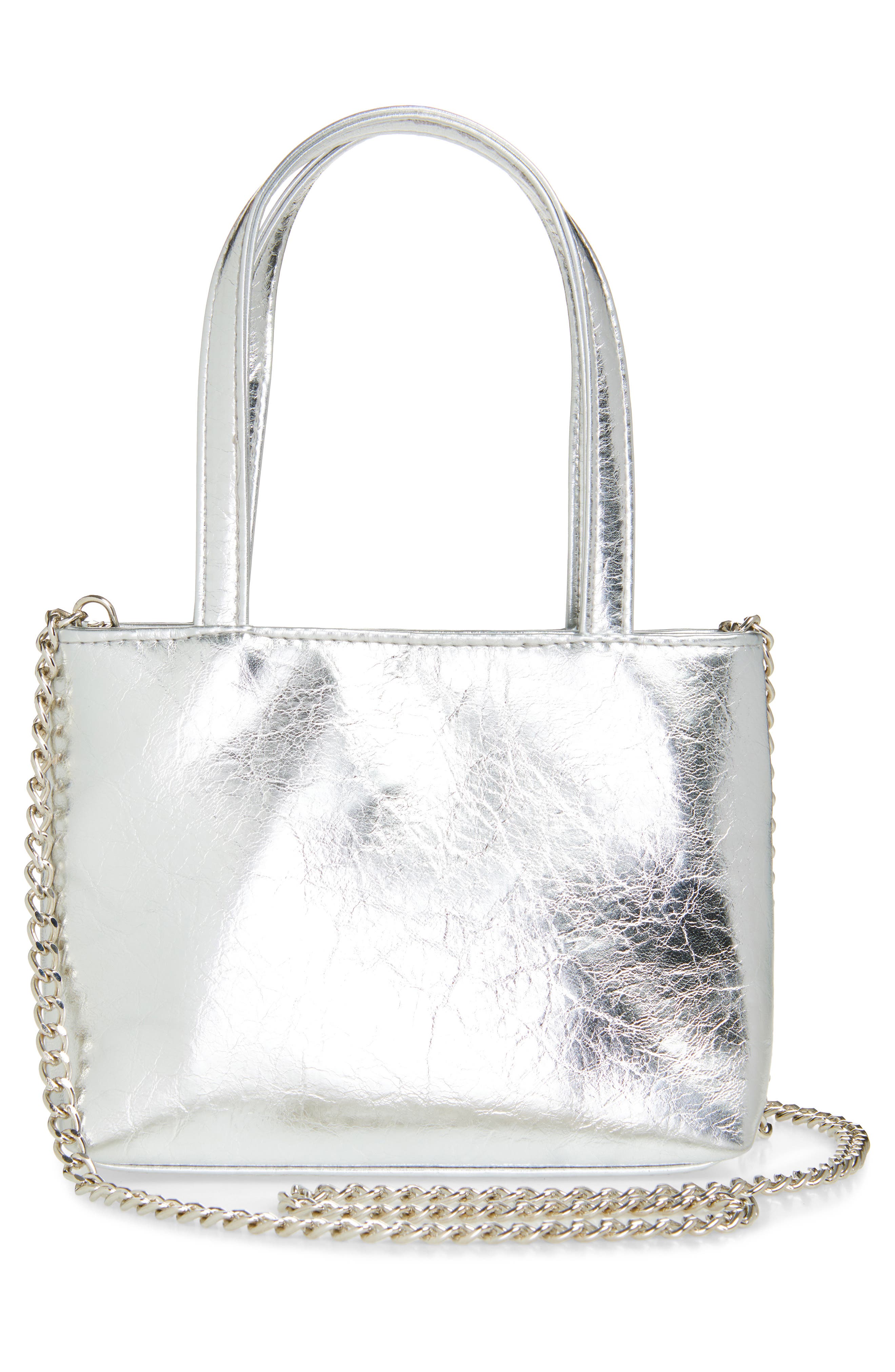 Ruby 
Ry Kids
 Silver Crystal Detail Tote, Alternate, color, Silver