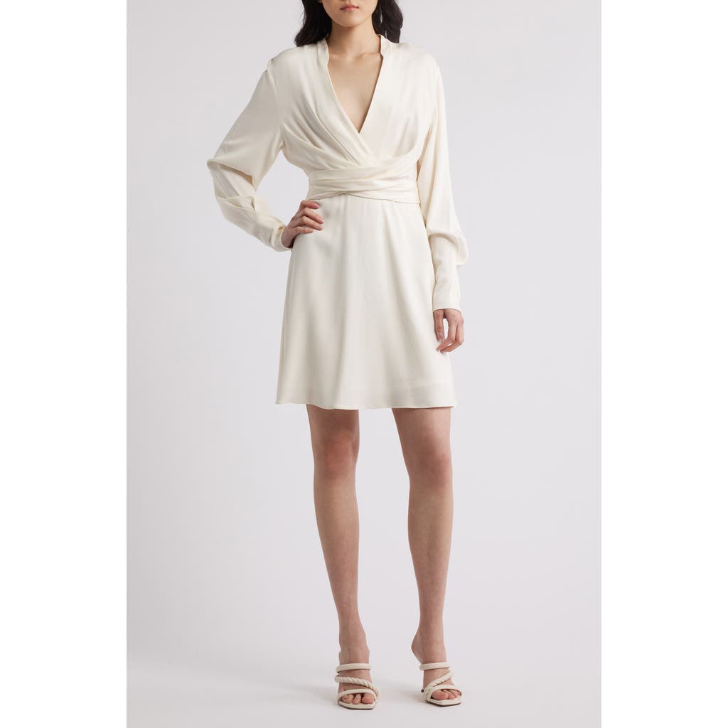 Hugo Boss Boss Dimkai Wrap Front Long Sleeve Dress