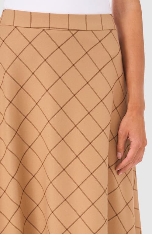 Halogenr Halogen(r) A-line Crepe Midi Skirt In Brown