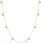 In Season Jewelry Heart Station Plated Girls Necklace