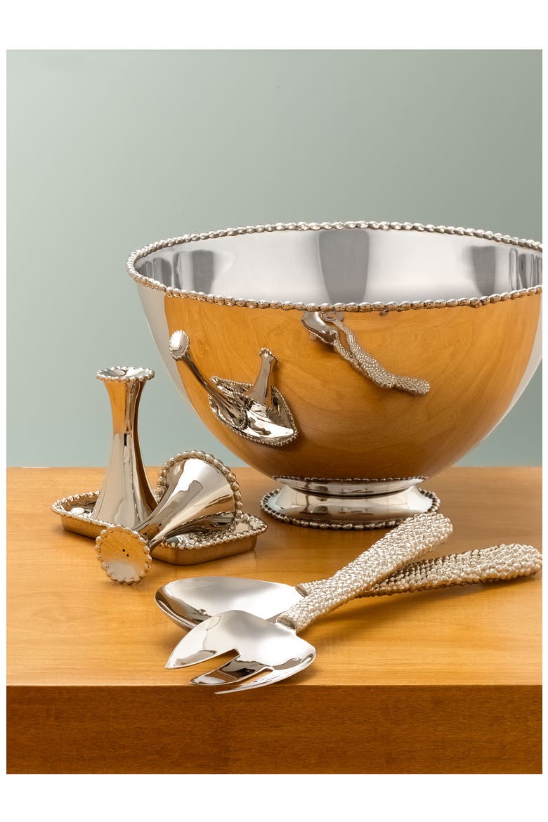 'Molten' Serving Set, Alternate, color, SILVER
