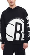 TOMMY JEANS Men's Tommy Jeans Black Brooklyn Nets Kenny Pullover Hoodie