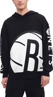 TOMMY JEANS Men's Tommy Jeans Black Brooklyn Nets Kenny Pullover Hoodie