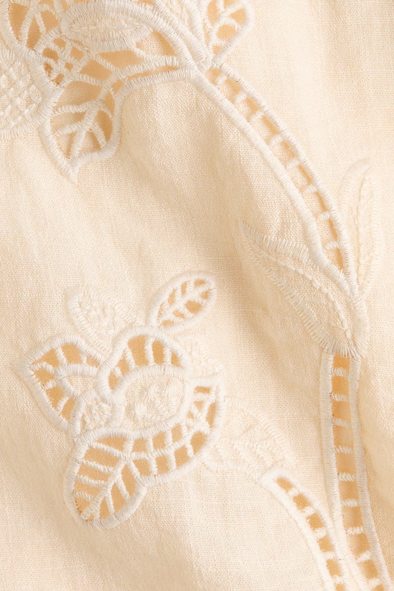 Broderie Anglaise Shirt, Alternate, color, Light yellow