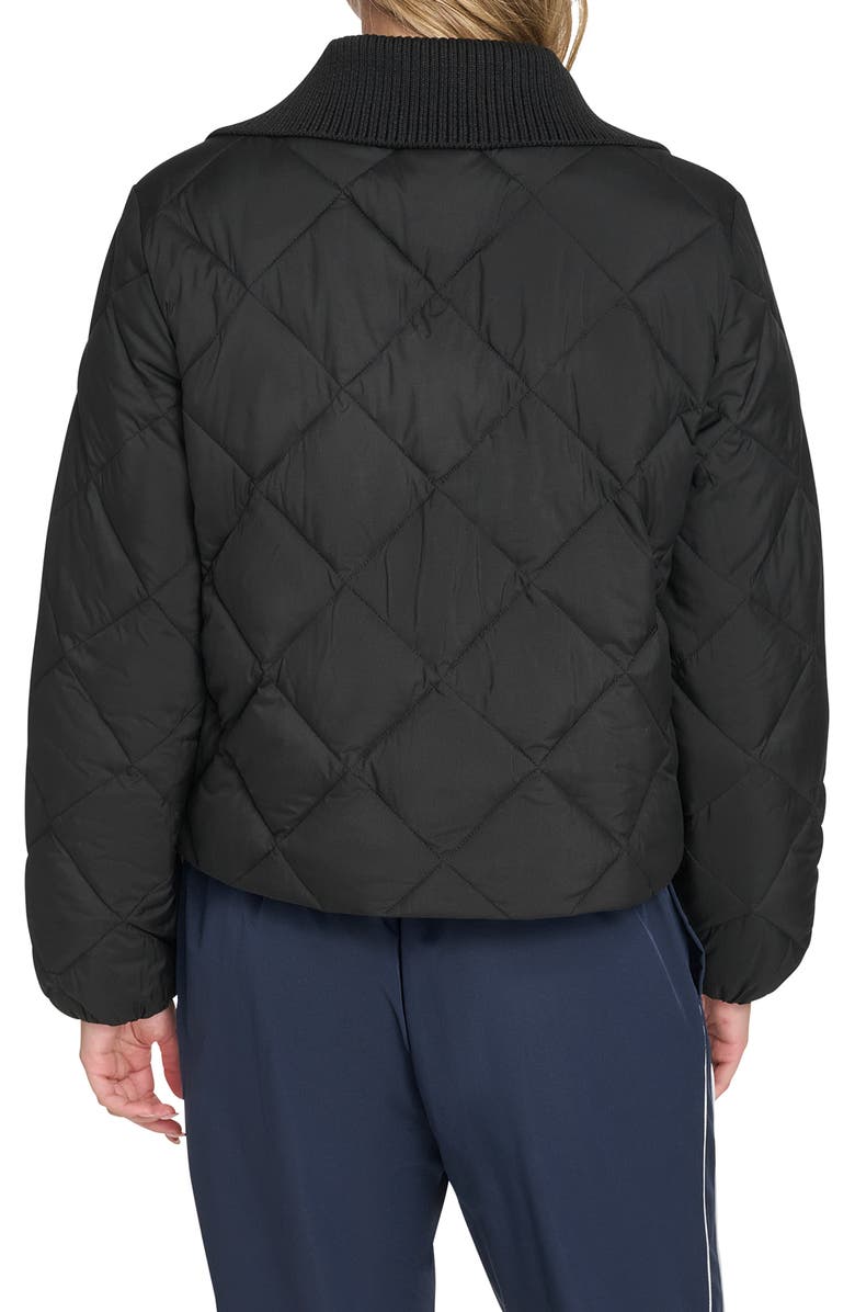 Champion Diamond Quilted Shawl Collar Jacket, Alternate, color, Black