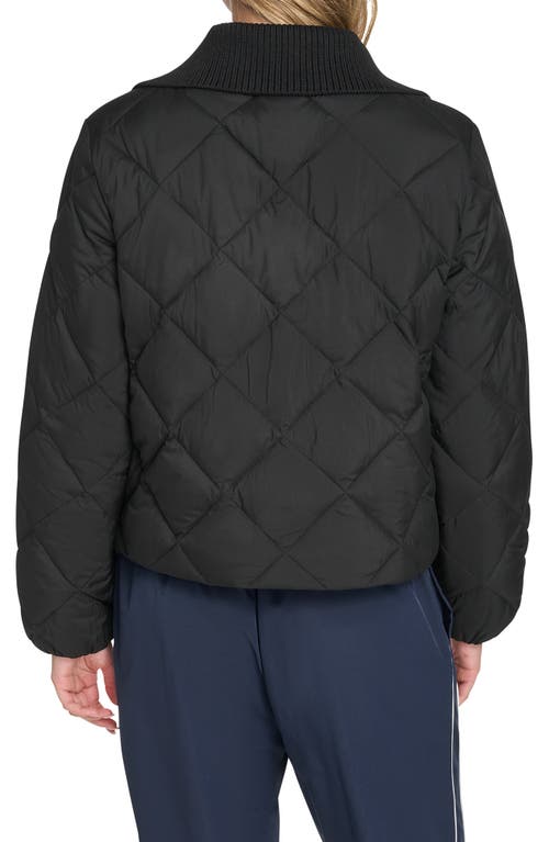 Champion Diamond Quilted Shawl Collar Jacket In Black