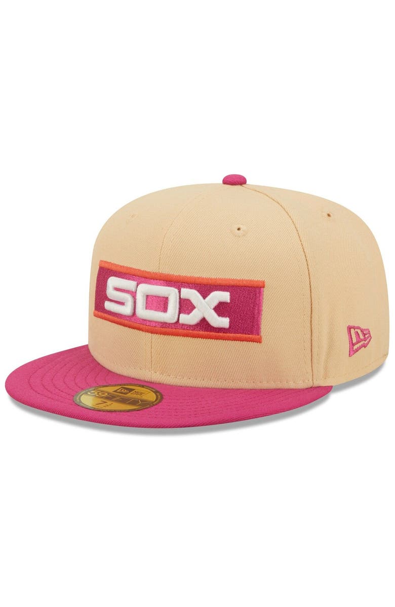 New Era Men's New Era Orange/Pink Chicago White Sox 1933 MLB All-Star Game 50th Anniversary Mango Passion 59FIFTY Fitted Hat, Alternate, color, Orange