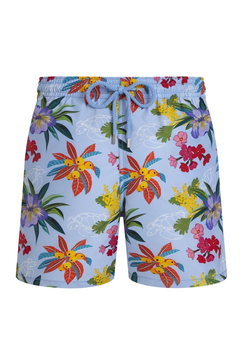 Swim Trunks, Alternate, color, Blue Floral