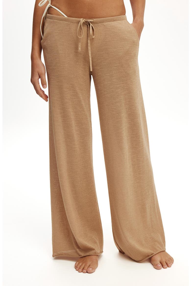 Women's Isla Knit Relaxed Pant, Alternate, color, Natural