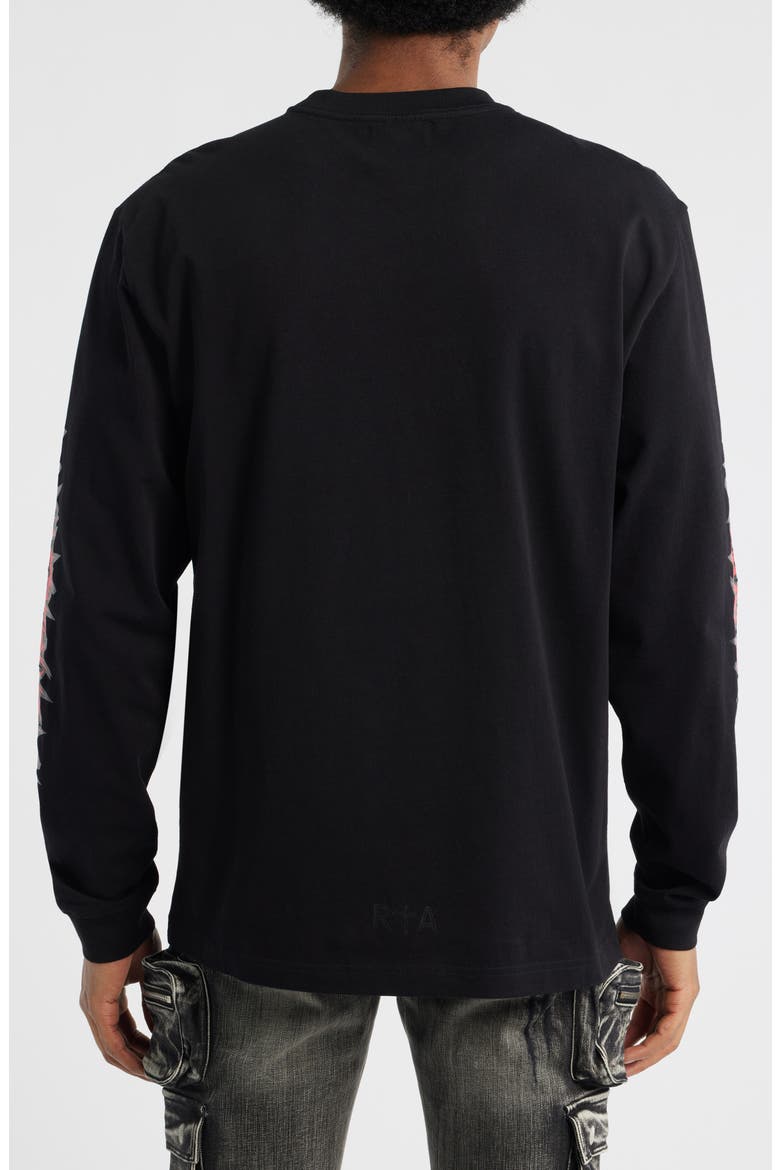 Lawrence Cyber Sigilism Long Sleeve Graphic T-Shirt, Alternate, color, BLACK CYBER SIGILISM