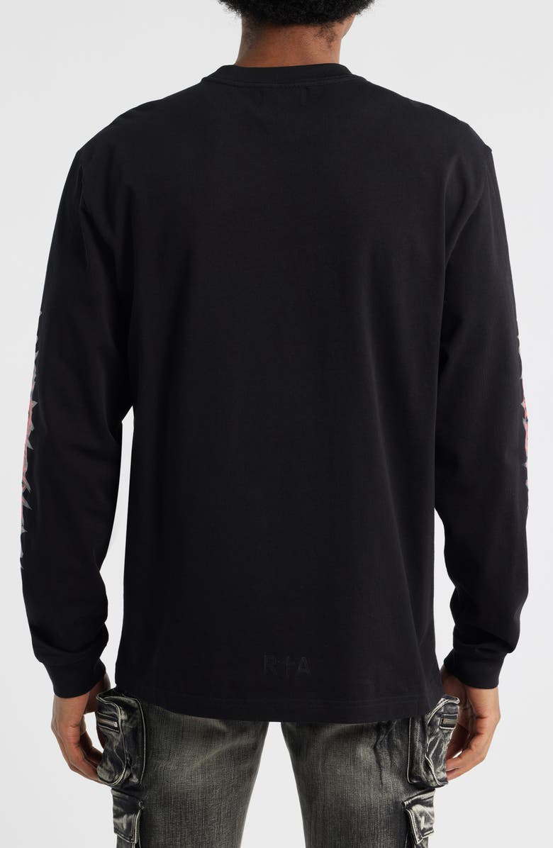 RtA Lawrence Cyber Sigilism Long Sleeve Graphic T-Shirt, Alternate, color, Black Cyber Sigilism