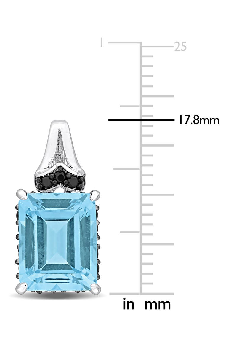 Emerald-Cut Sky Blue Topaz Stud Earrings, Alternate, color, BLUE