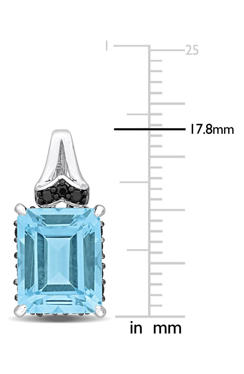 DELMAR Emerald-Cut Sky Blue Topaz Stud Earrings, Alternate, color, Blue