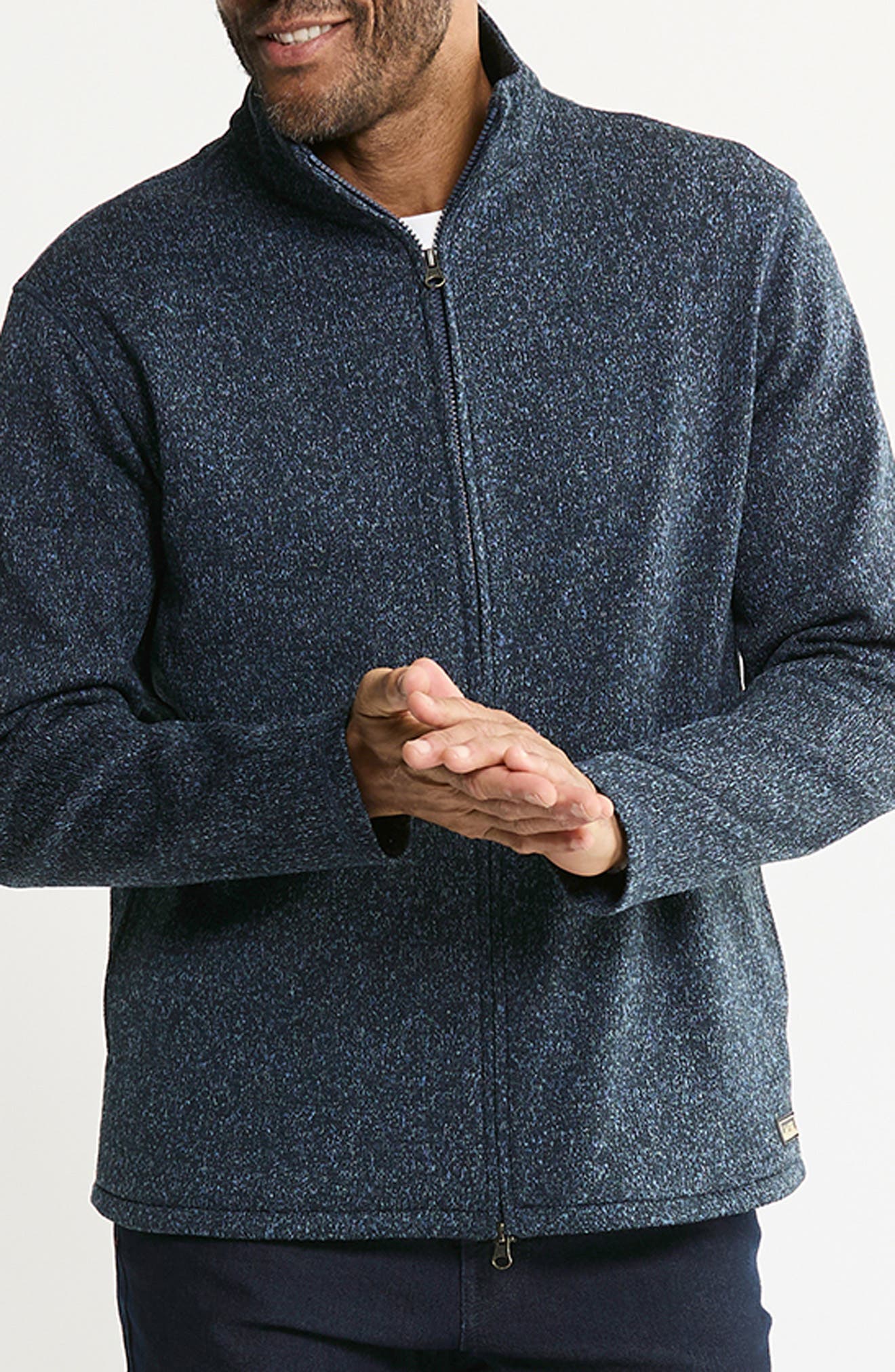 Stretch Sweater Fleece Full Zip Jacket