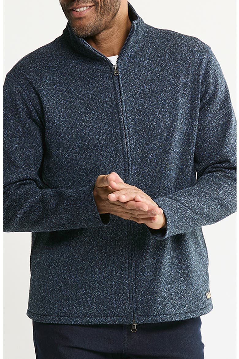 Stretch Sweater Fleece Full Zip Jacket, Main, color, BLUE FLEECE