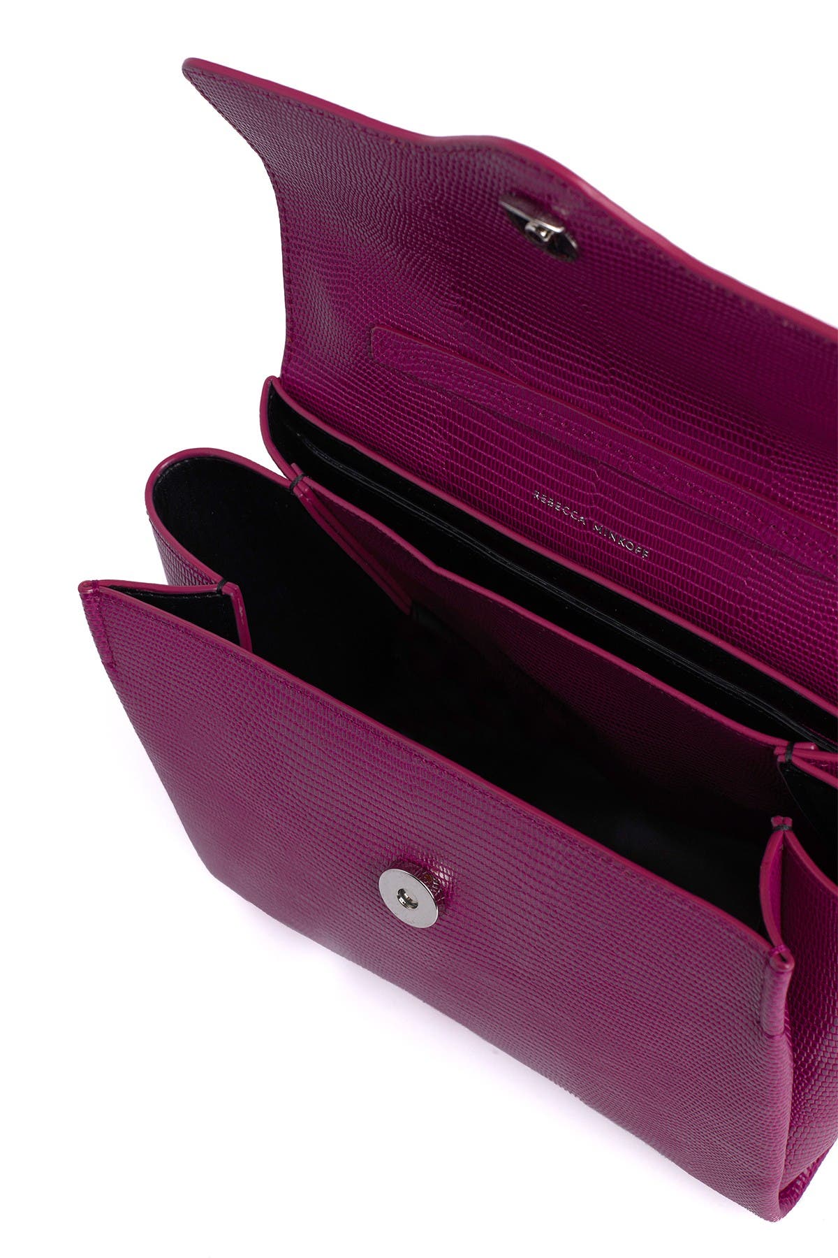 Rebecca Minkoff Chain Lizard Embossed Leather Satchel, Alternate, color, 