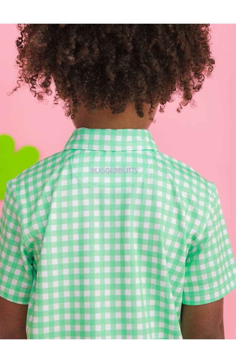 RuggedButts Boys Knit Short Sleeve Performance Polo, Alternate, color, Classic Spring Bud Gingham