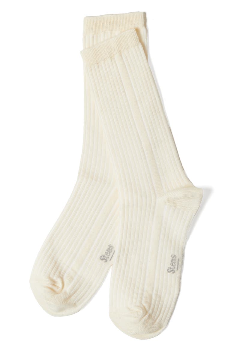 Cotton & Cashmere Blend Crew Socks, Main, color, IVORY