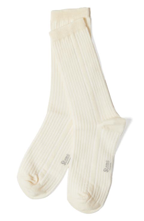Cotton & Cashmere Blend Crew Socks