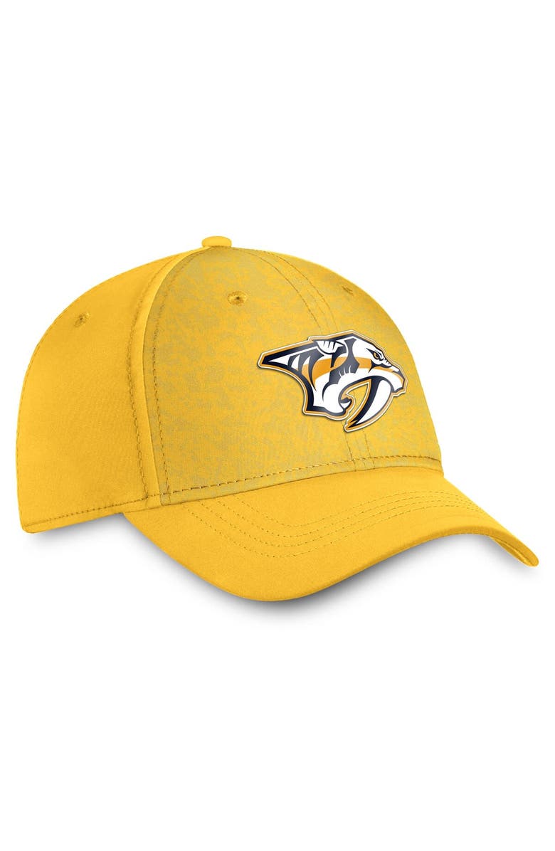 FANATICS Men's Fanatics Branded Gold Nashville Predators Authentic Pro Rink Flex Hat, Alternate, color,