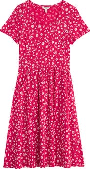 Seasalt Cornwall Enor Floral Organic Cotton Fit & Flare Midi Dress