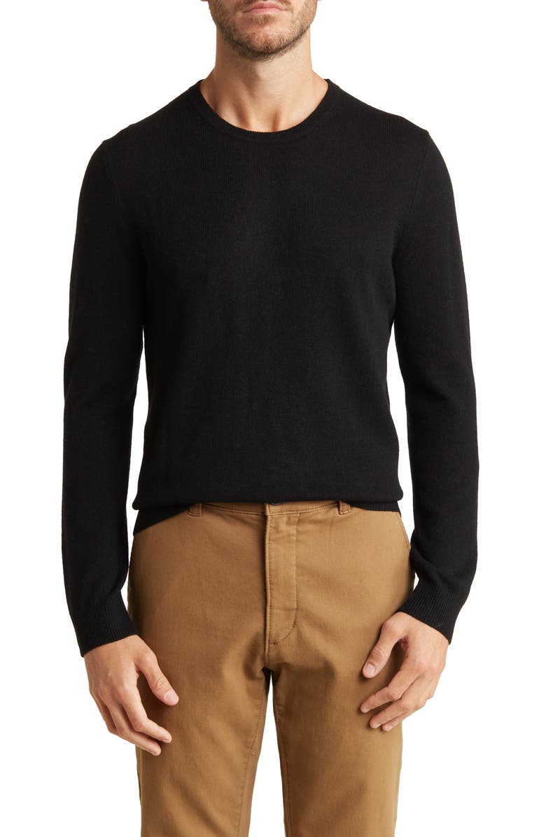 autumn cashmere Merino Wool & Cashmere Blend Crewneck Sweater, Main, color, 