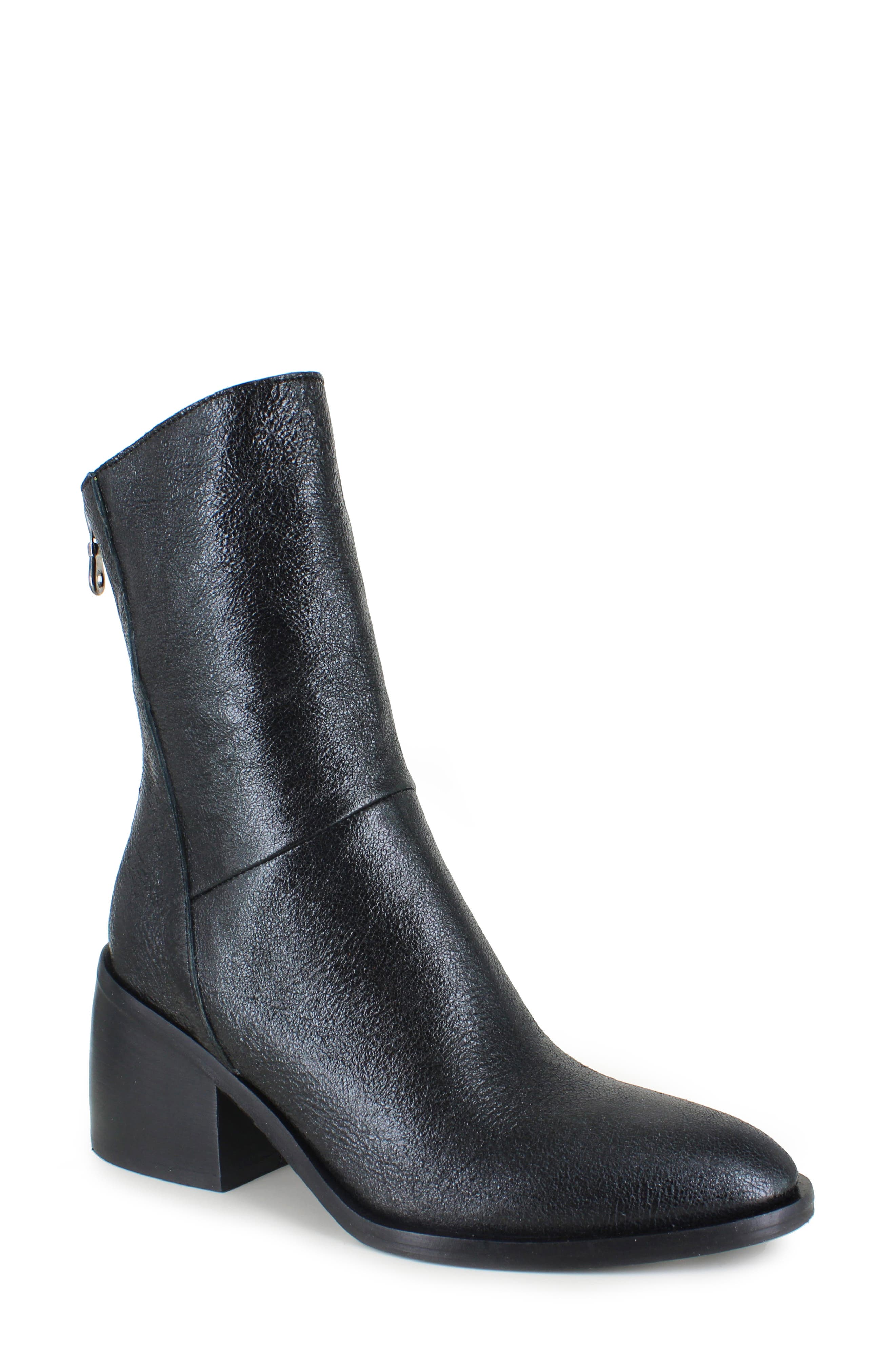 ZIGI Block Heel Bootie, Main, color, Black Leather
