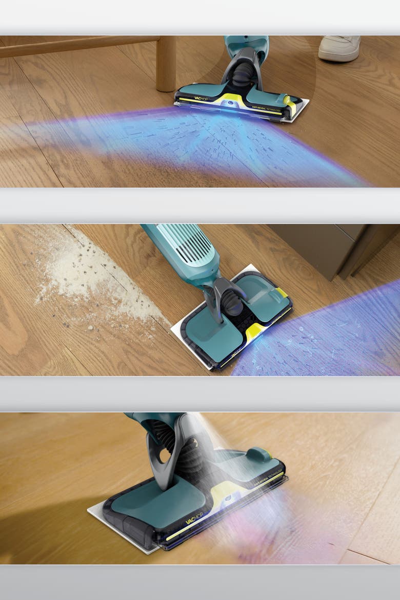 Vacmop Reveal New Cordless Hard Floor Cleaner, Alternate, color, Blue