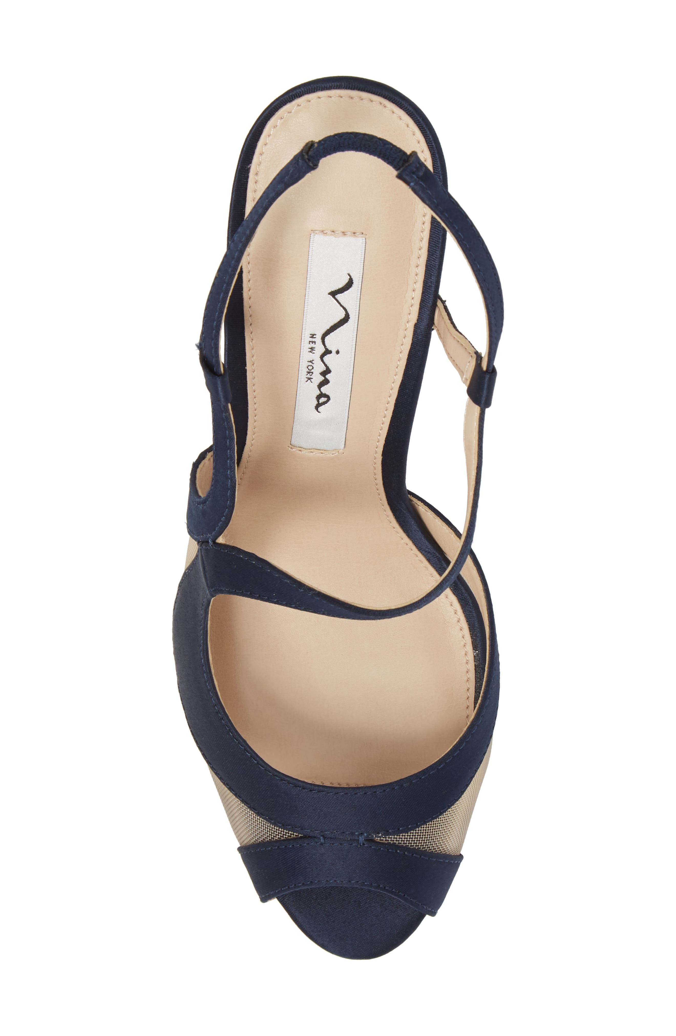 Regina Sandal, Alternate, color, NAVY SATIN