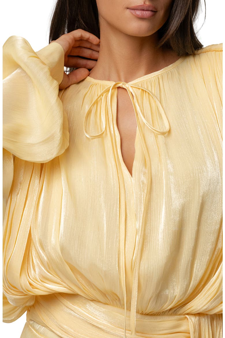 Pure Glow Long Sleeve Minidress, Alternate, color, YELLOW
