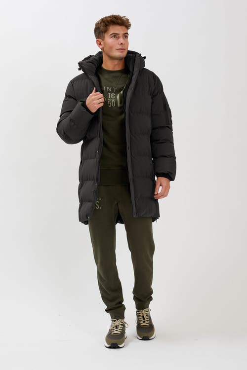 Point Zero Levi Water-resistant Packable Hooded Puffer Coat In Black