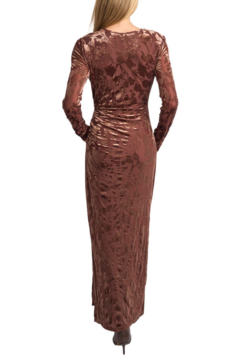 Max Burnout Maxi Dress, Alternate, color, RUSSET BROWN