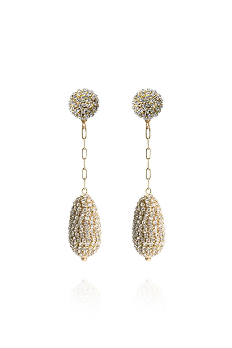 Marcelle Short Drop Earrings, Main, color, Gold