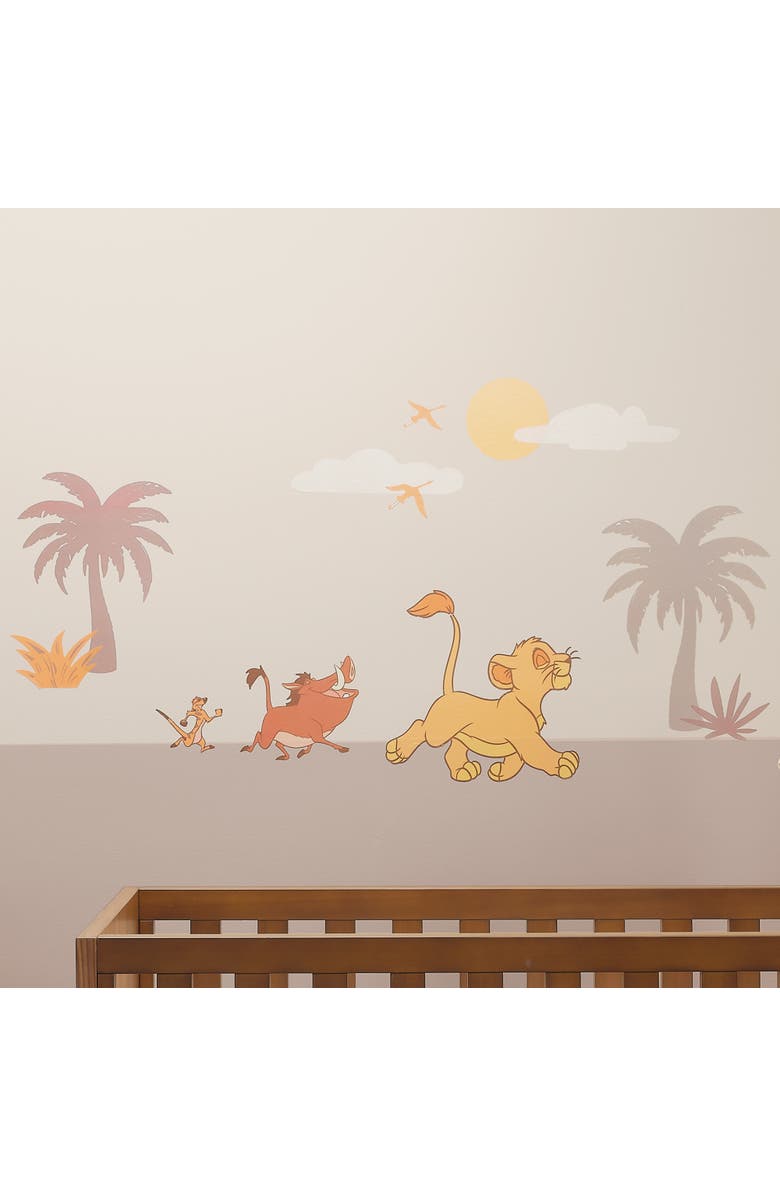 Lambs & Ivy Disney Baby Lion King Safari Mural-Like Wall Decals/Stickers, Alternate, color, Brown