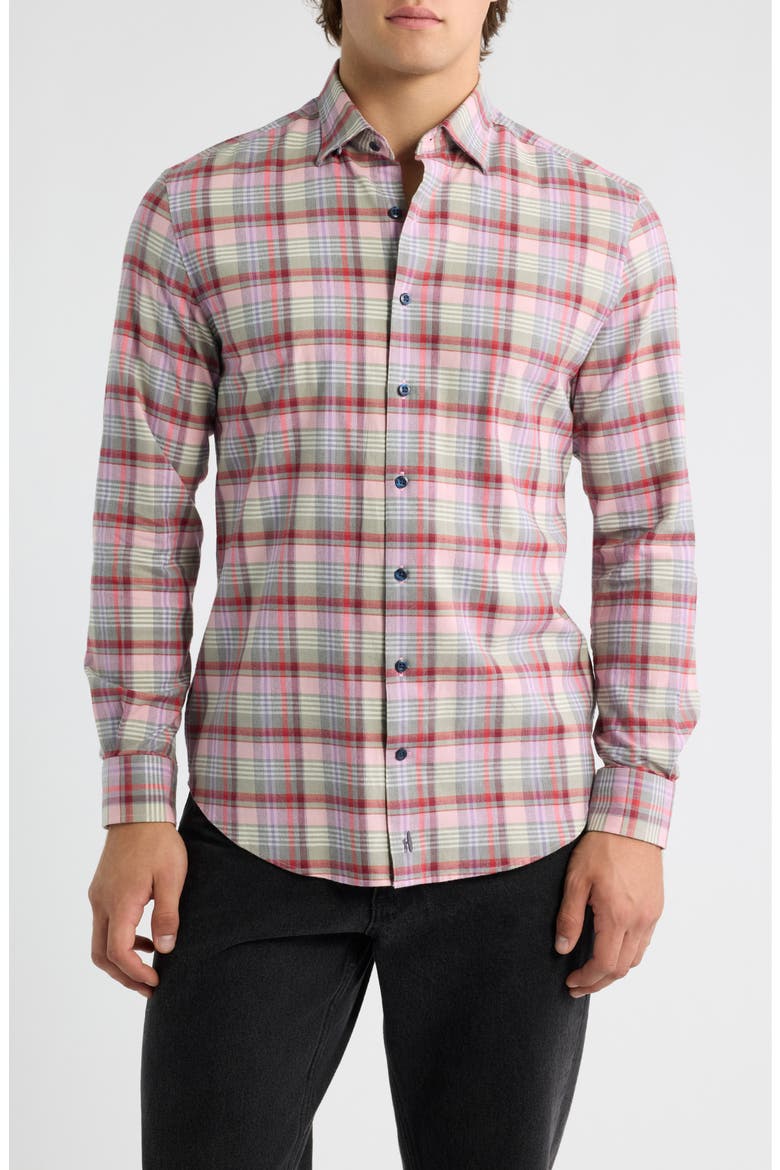Rover Plaid Long Sleeve Button-Up Shirt, Main, color, CABO