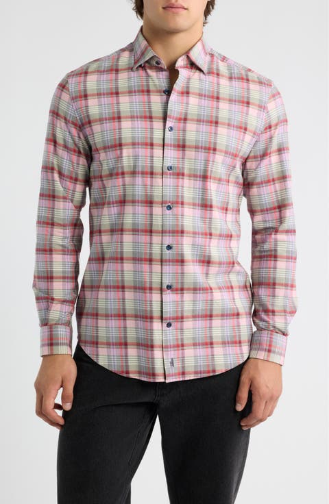 Rover Plaid Long Sleeve Button-Up Shirt