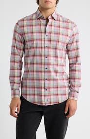 johnnie-O Rover Plaid Long Sleeve Button-Up Shirt