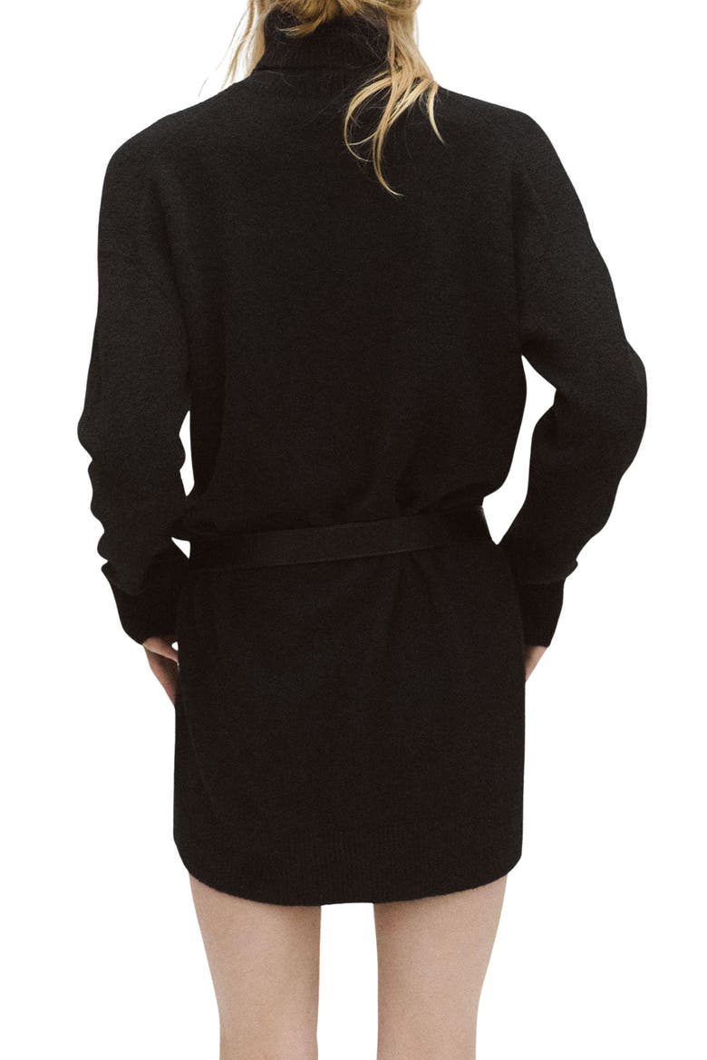 Turtleneck Long Sleeve Dress, Alternate, color, BLACK