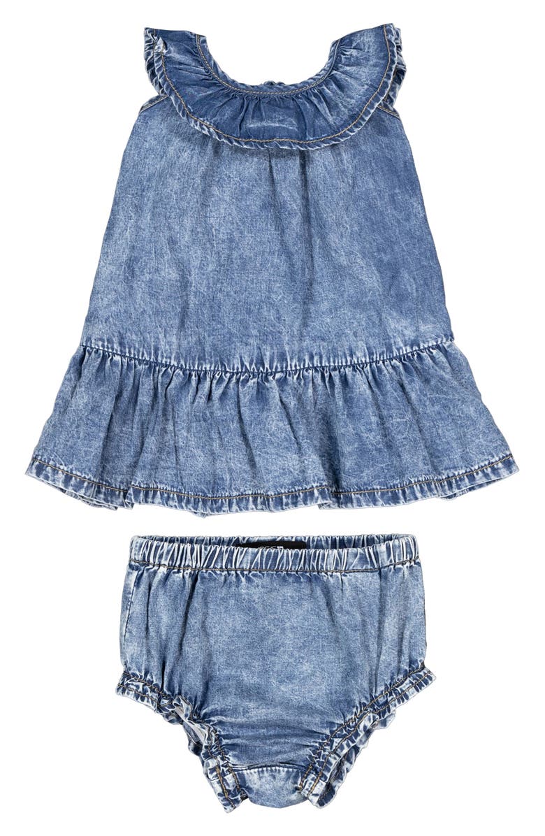 Joe's Jeans Denim Dress & Bloomers Set, Alternate, color, Mid Blue