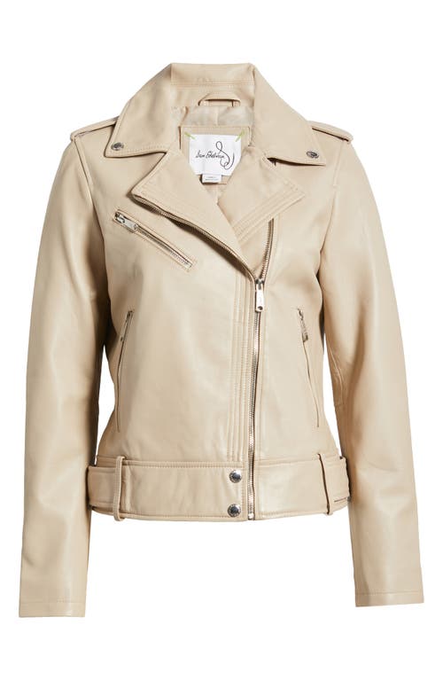 Sam Edelman Lambskin Moto Jacket In Oyster
