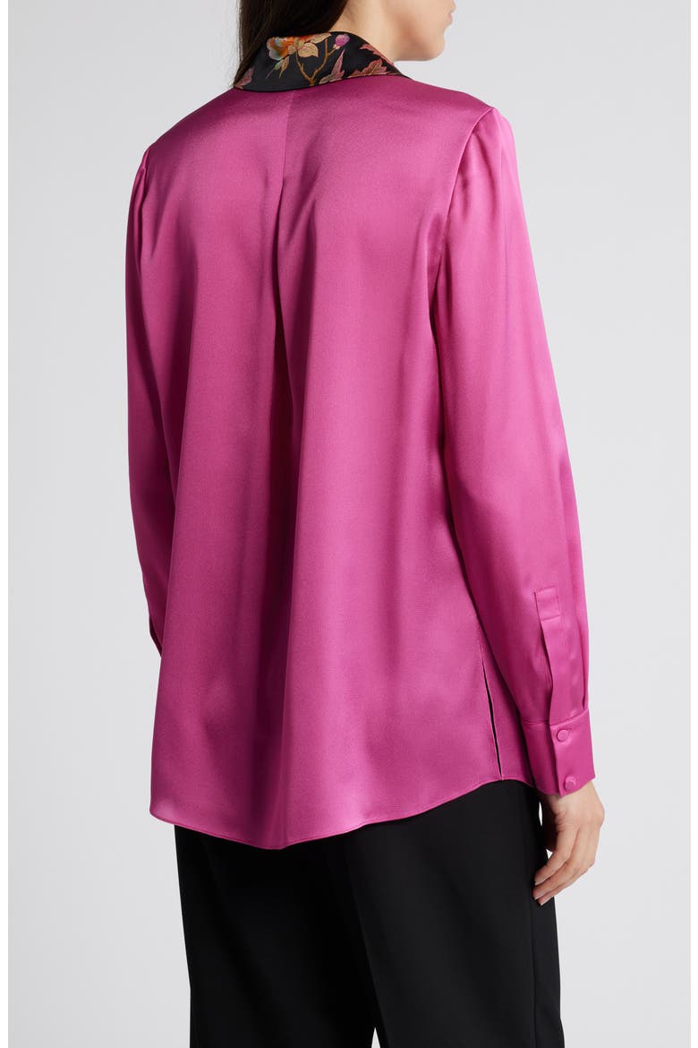 Sabrina Floral Button-Up Shirt, Alternate, color, PINK MULTI