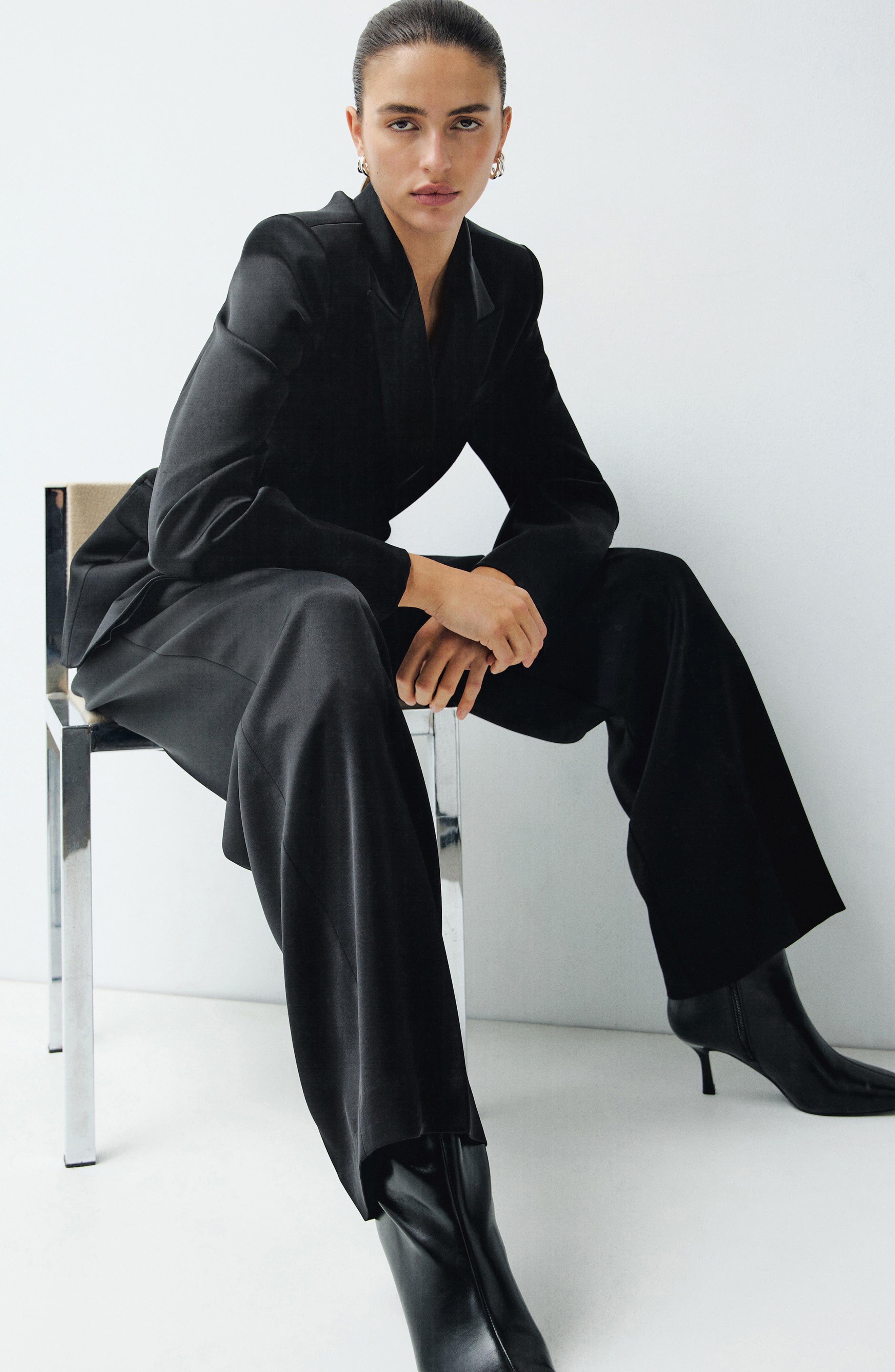 Pleated Satin Pants - image 2