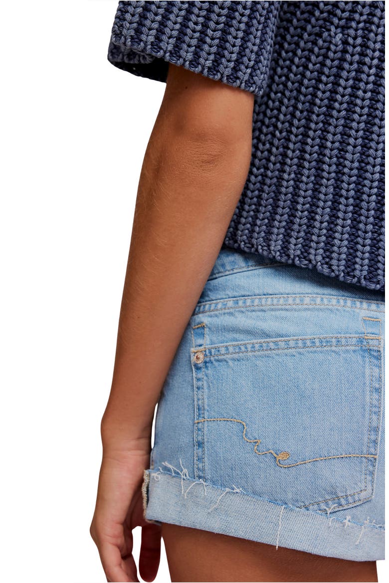 Cali Cuffed Low Rise Denim Shorts, Alternate, color, MOJAVE