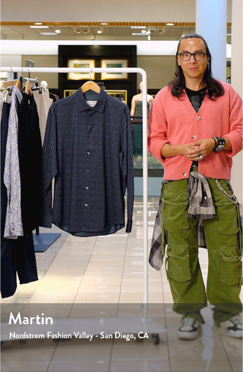 OoohCotton<sup>®</sup> Check Button-Up Shirt, sales video thumbnail
